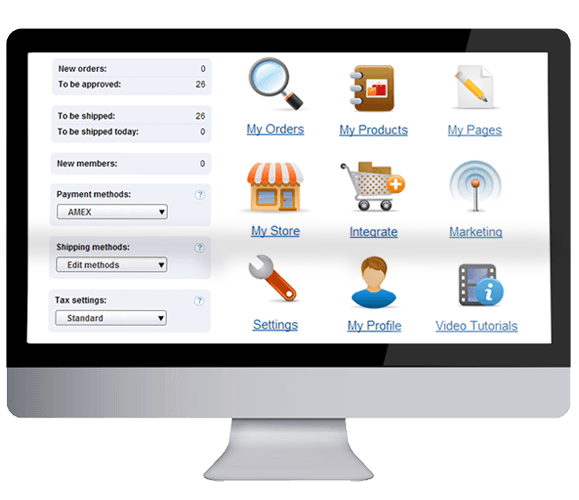 Fully featured shopping cart software service